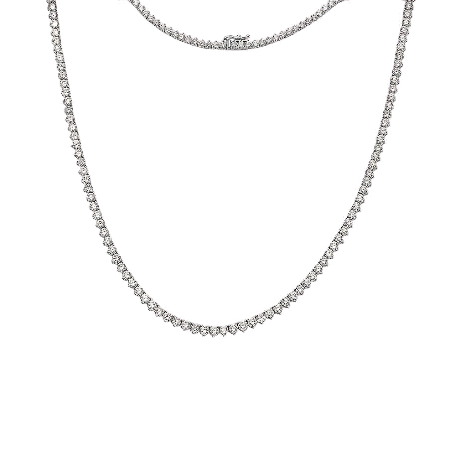 Diamond Tennis Necklace 3-Prongs Setting (3.50 ct.)