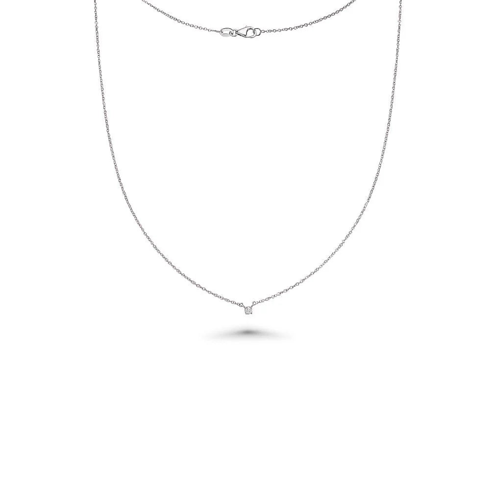 Diamond Round Solitaire Necklace