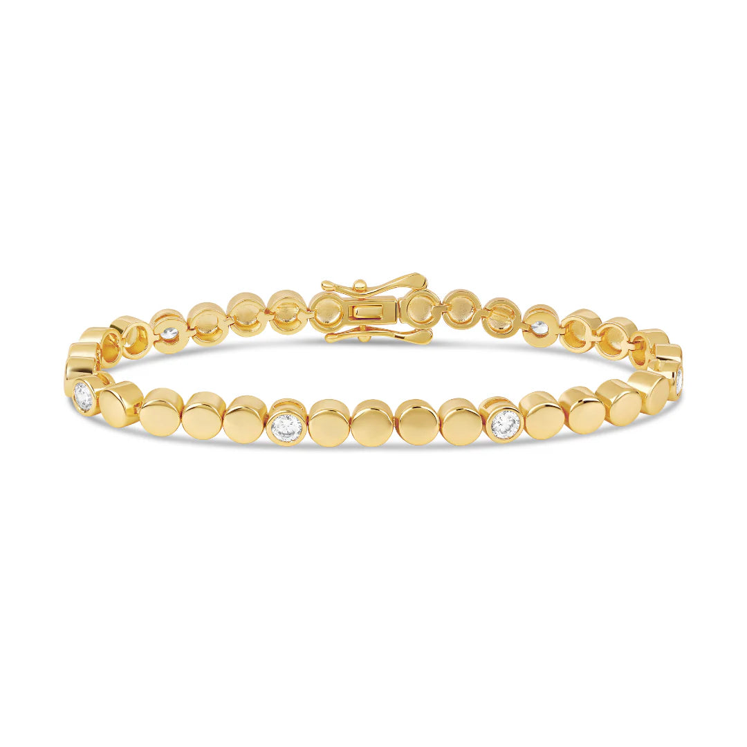 Disk Diamond Bracelet