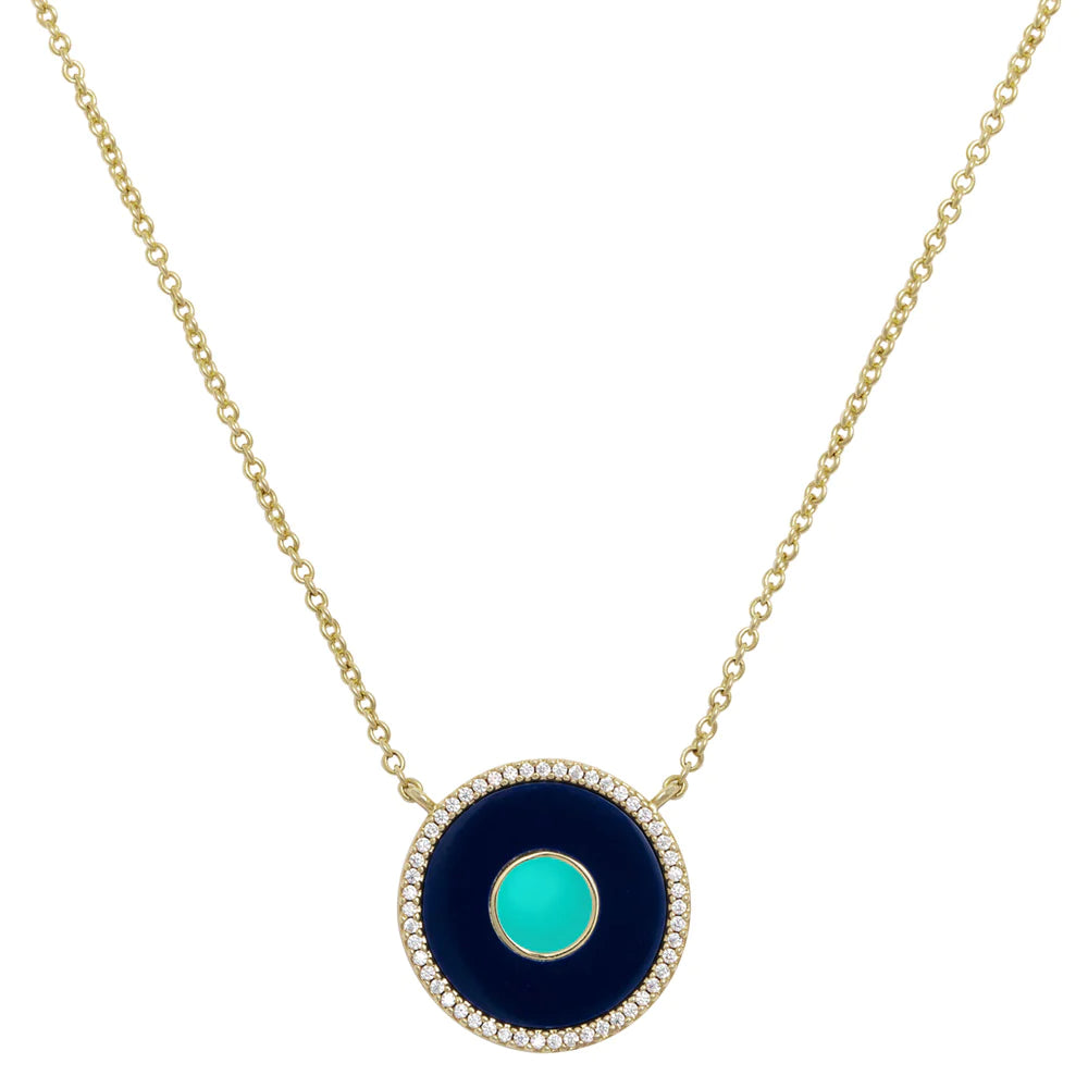 Round Pave Evil Eye
