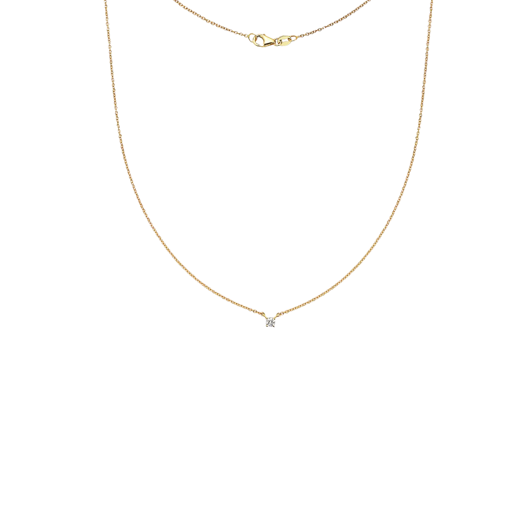 Diamond Round Solitaire Necklace