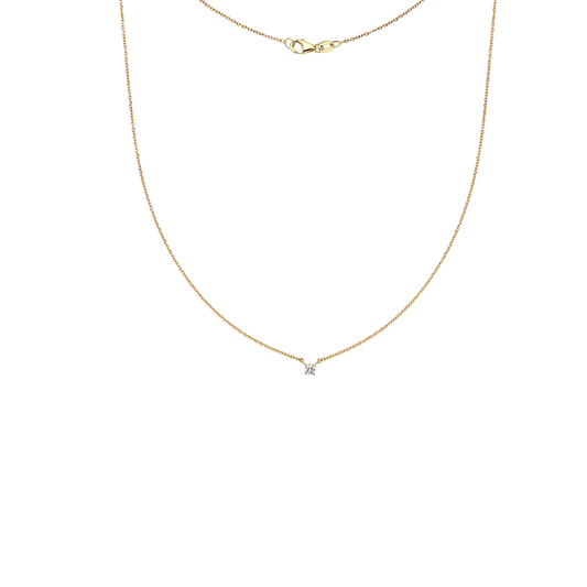 Diamond Round Solitaire Necklace