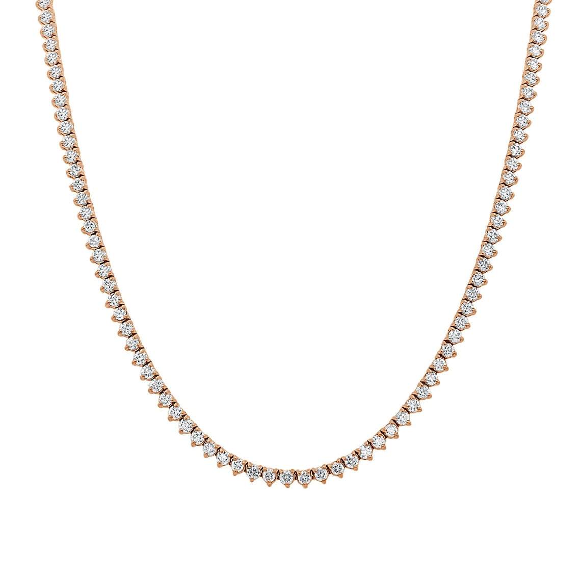 Diamond Tennis Necklace 3-Prongs Setting (3.50 ct.)