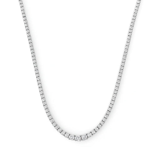 Riviera Tennis Necklace White